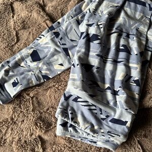 LuLaRoe Blue and Gray Geometric Top